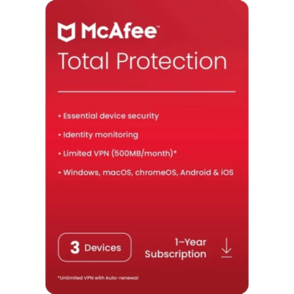 أجهزة McAfee Total Protection 3